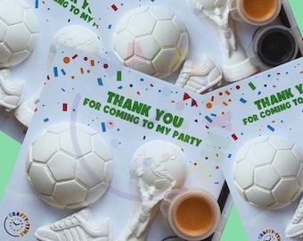 Football Party Bag Fillers | Kids Birthday Party Favours | Paint Your Own Football Craft Kit | Soccer Party Bags | Team | MINIMUM ORDER OF 4