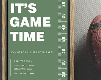 Football Watch Party Invitation, Game Day Invite Template, Editable Printable Instant Download