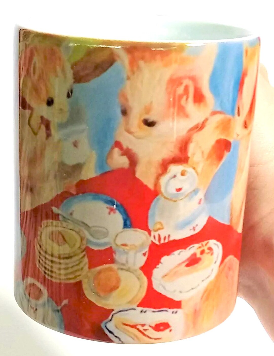 The Kittens' Tea Party Original Art Ceramic Mug Etsy