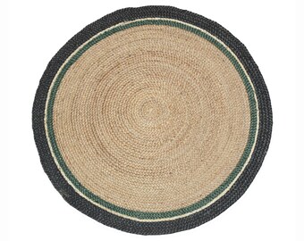 Natural Jute Round Rug, Braided Jute Round Rug, Boho Décor Rug, Jute Round Rug, Home Décor Rug, Handwoven Jute Round Rug, Eco Friendly Rug