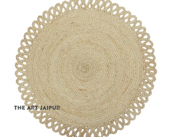 Jute Round Rug, Rugs, Jute Rug, Natural Fiber Round Rug, Handmade Rug, Round  Rug, Hemp Rug, Round Rug, Round Rug, Custom Size Rug