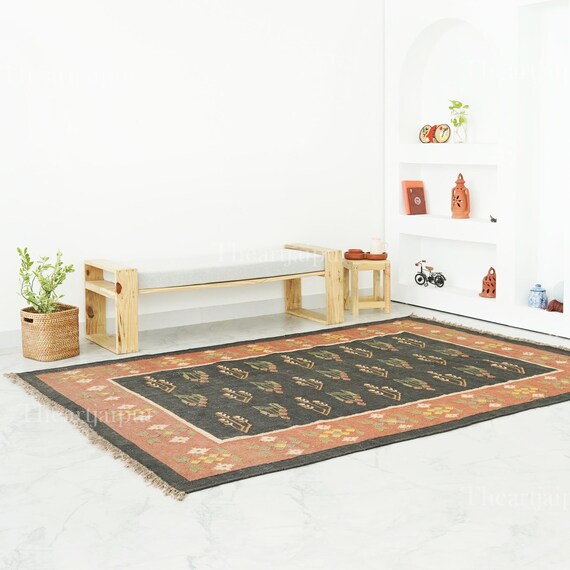 ヴィンテージ ジュートキリムラグ