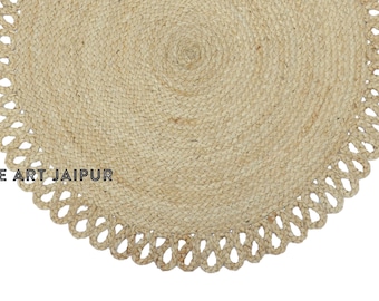Jute Natural Braided Round Rug, Natural Fiber Rug, Handmade Rug, Round  Rug, Hemp Rug, Round Rug, Eco Friendly Rug, Custom Size Rug