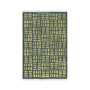 Rectangle Kilim Rug, Southwestern Kilim Rug, Wool & Jute Dhurrie, Traditional Indian Area Rug, Ecofriendly Natural Rug, Living Room Carpet