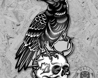 Raven & Skull Wall art home decor
