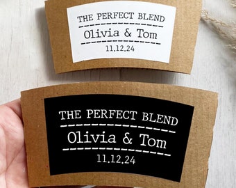 Personalized Coffee Cup Sleeves: Custom Party Favors, 12-16 oz