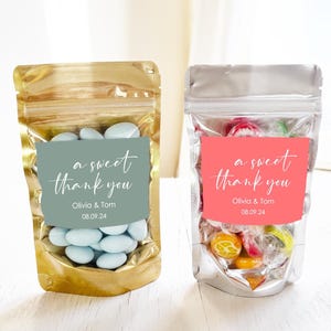 Personalized Candy Bags - All you need is love and a little Candy - STICKERS and BAGS ONLY - Candy Bar Bags for wedding, Custom Favor Bags