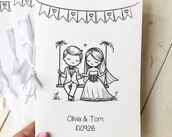 Personalized Wedding Activity Book for Kids: Coloring & Games