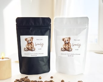 Personalized Baby Shower Favor Bags: We Can Bearly Wait, Resealable Pouch