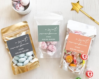 Personalized Memorial Treat Bags, Funeral Remembrance Favors