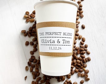 Personalized Coffee Cup Sleeves: Party & Wedding Favors (12-16 oz)