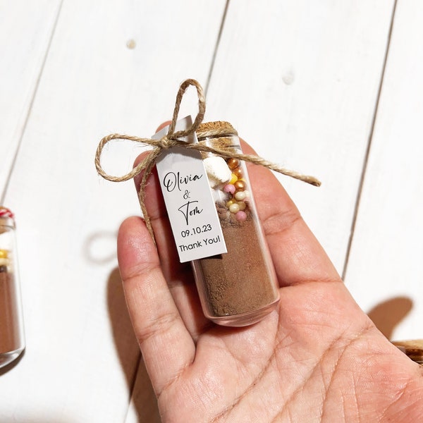 40 Customizable Gift Hot Chocolate+Sprinkles+Marshmallows Set - Full of Perfect Flavors! Bulk Gifts, Bulk Favors,