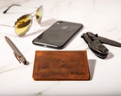 Personalized Wallet, Minimalist Leather Wallet, custom Wallet, Leather Wallet, Slim Leather Wallet, Unisex Wallet