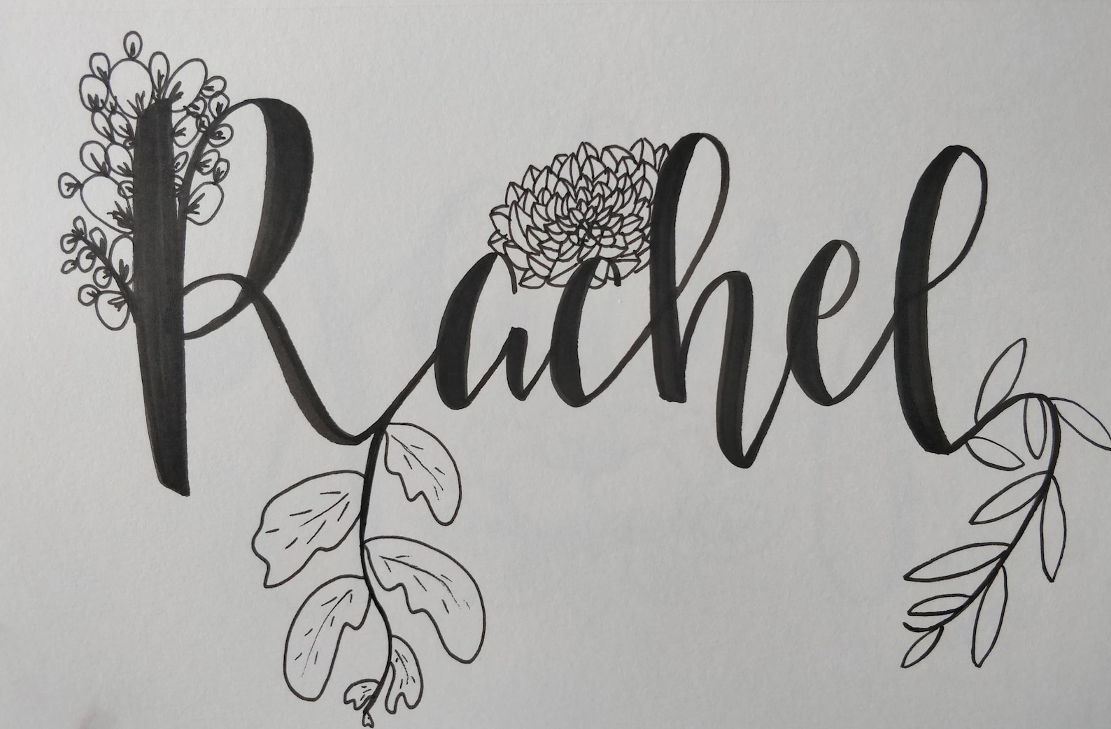 Custom Hand Lettering Name Art - Etsy