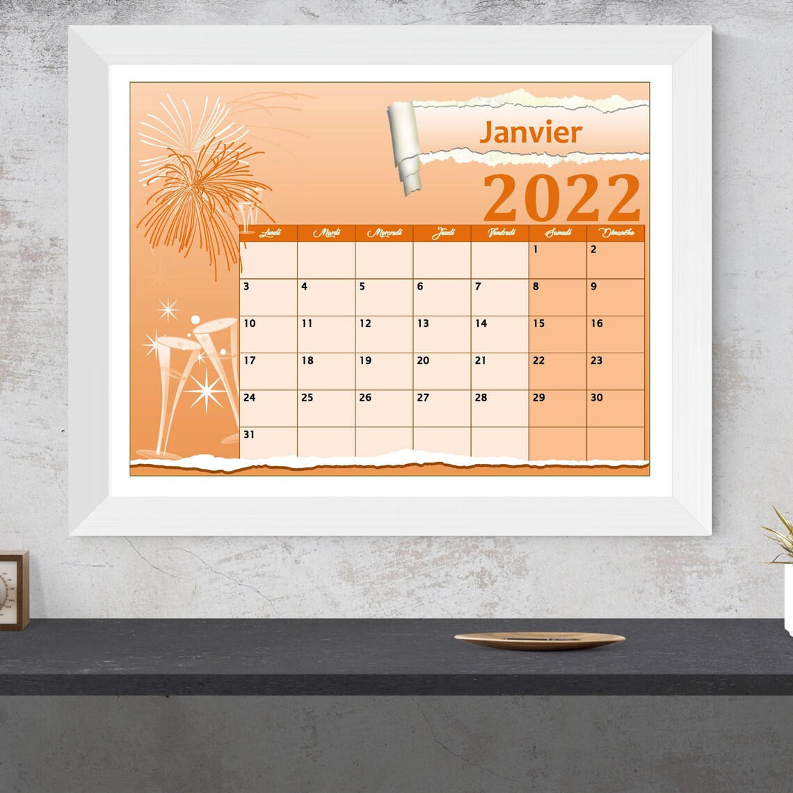 FICHIER NUMERIQUE PDF : Calendrier année scolaire 2021-2022 | Etsy