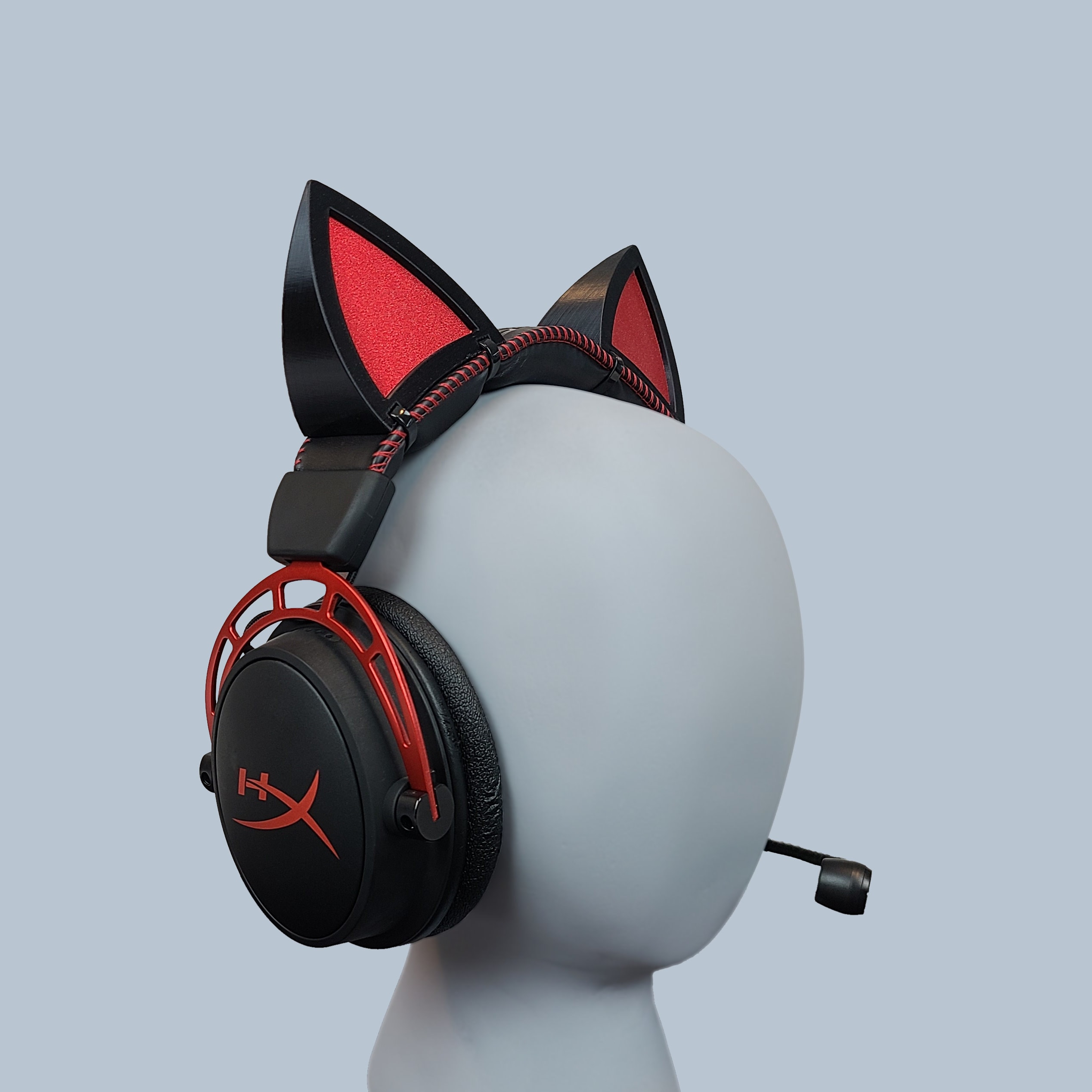 Clip on Cat Ears for Headphones Black Kitten Ears Twitch Etsy