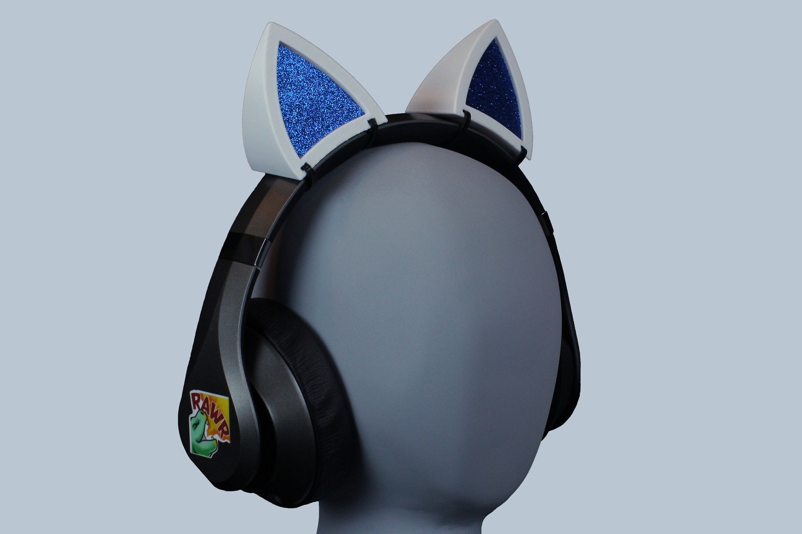 Clip on Cat Ears for Headphones White Kitten Ears Twitch Etsy
