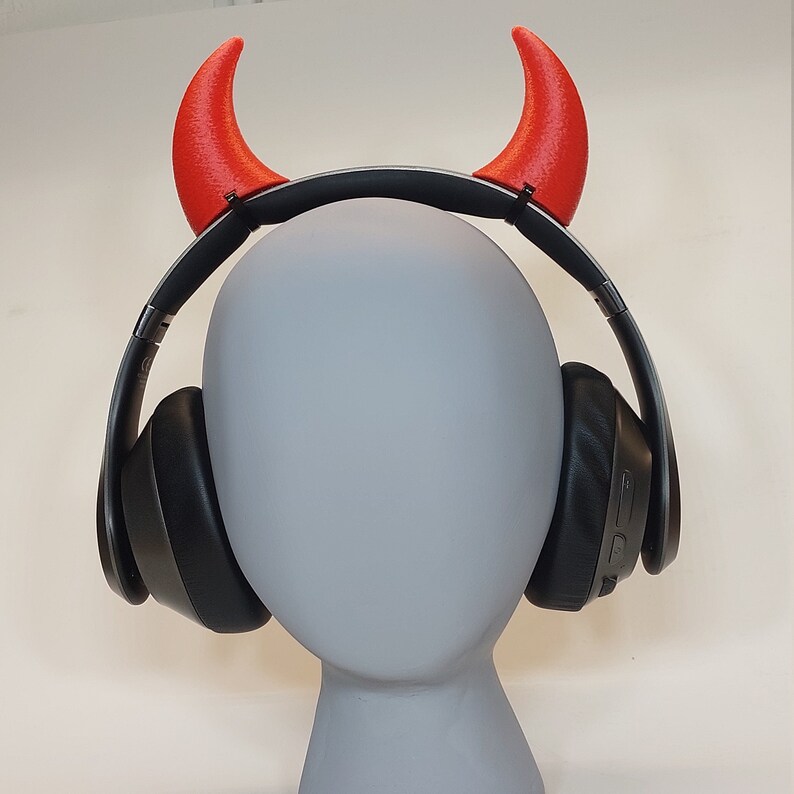 Clip on Devil Horns for Headphones Red Satan Ears Twitch - Etsy