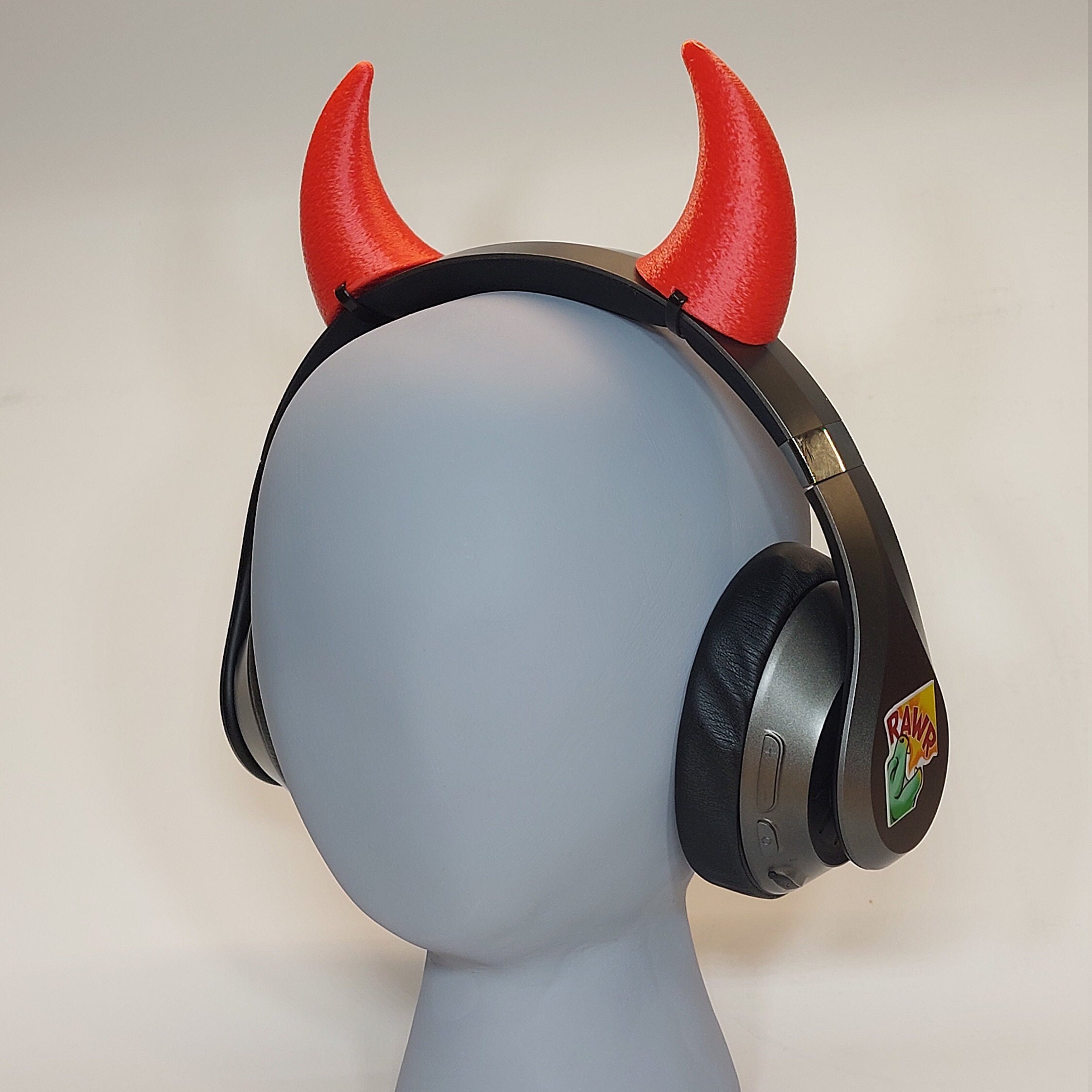 Clip on Devil Horns for Headphones Red Satan Ears Twitch | Etsy