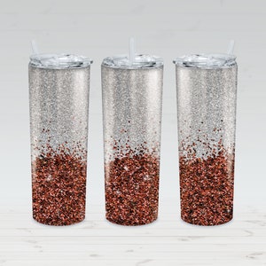 20 oz Tumbler Skinny, Sublimation Template, Red Glitter Confetti Sparkle Styled, Straight, Warped Design, Digital Download, PNG, Tumblers