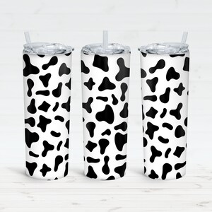 20 oz Tumbler Cow Print, Skinny Tumbler, Sublimation Design Template, Straight, Warped Design, Digital Download, PNG, Tumblers