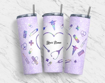 20 oz Tumbler Skinny, Nurse, Scrub Life, Custom Sublimation Design Template, Straight, Warped Design, Digital Download, PNG, Tumblers