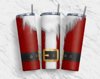 20 oz Tumbler Skinny, Sublimation Template, Merry Christmas, Santa Claus, Straight, Warped Design, Digital Download, PNG, Tumblers