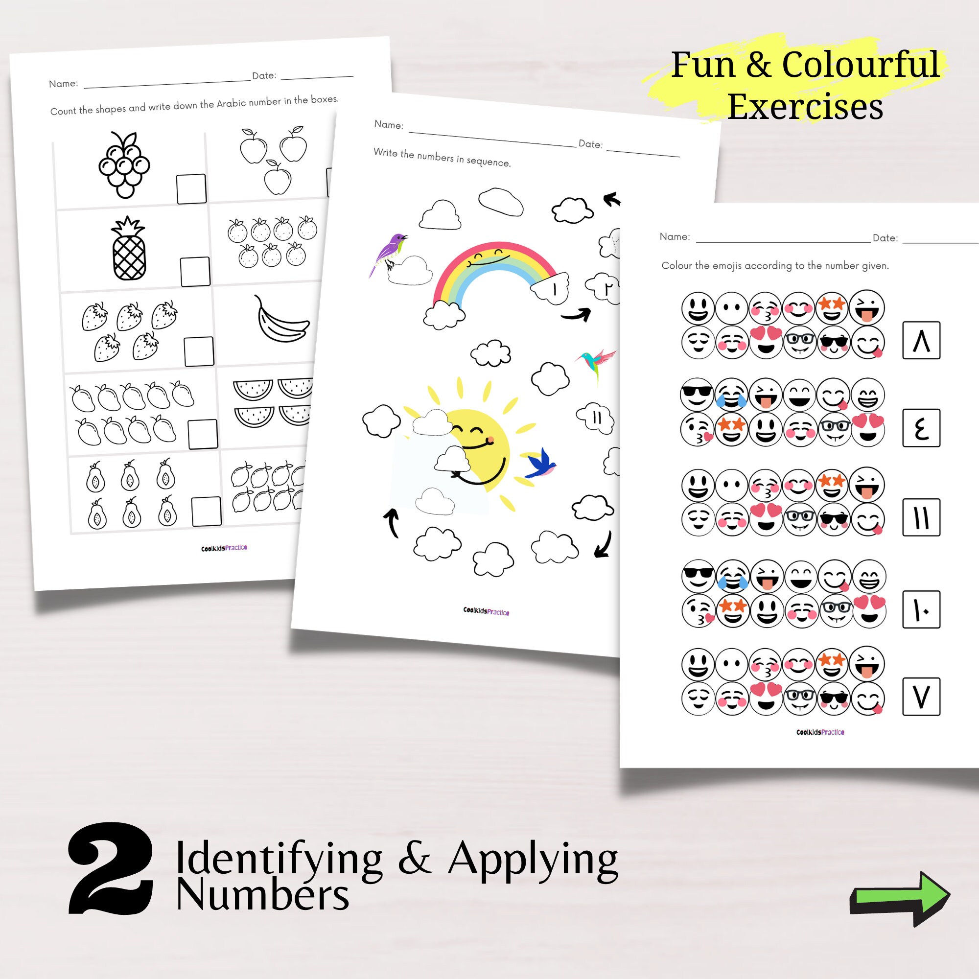 16 arabic numbers worksheet 1 100 printable etsy uk
