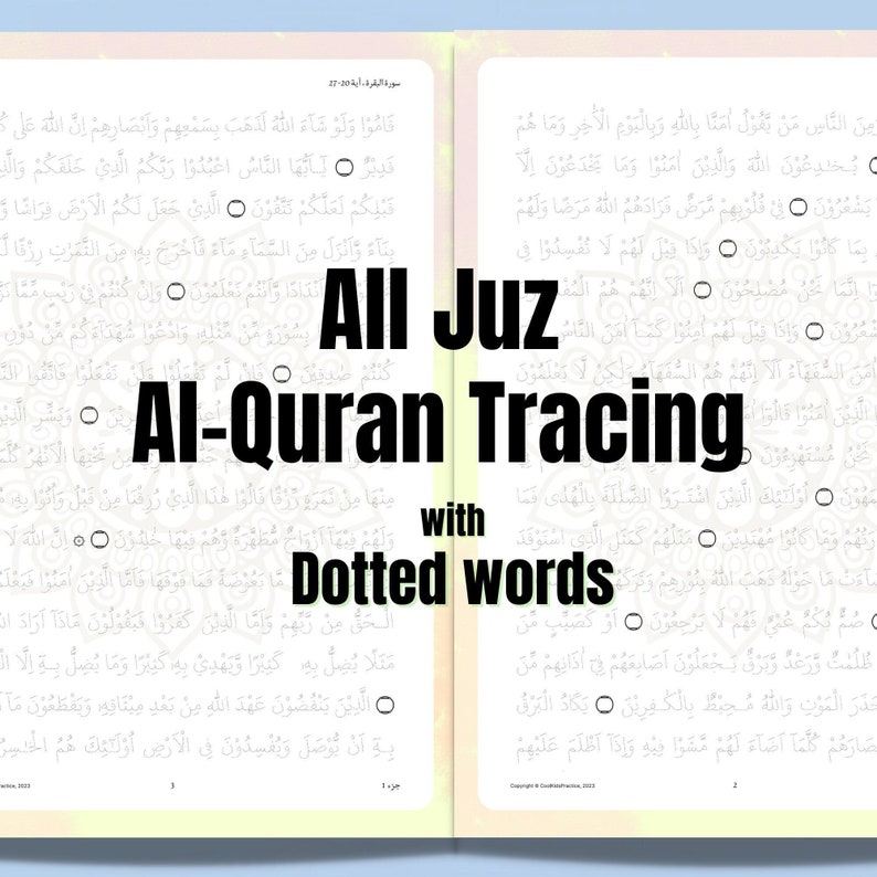 Full Quran Tracing Writing Complete All Juz 130 Traceable Quran