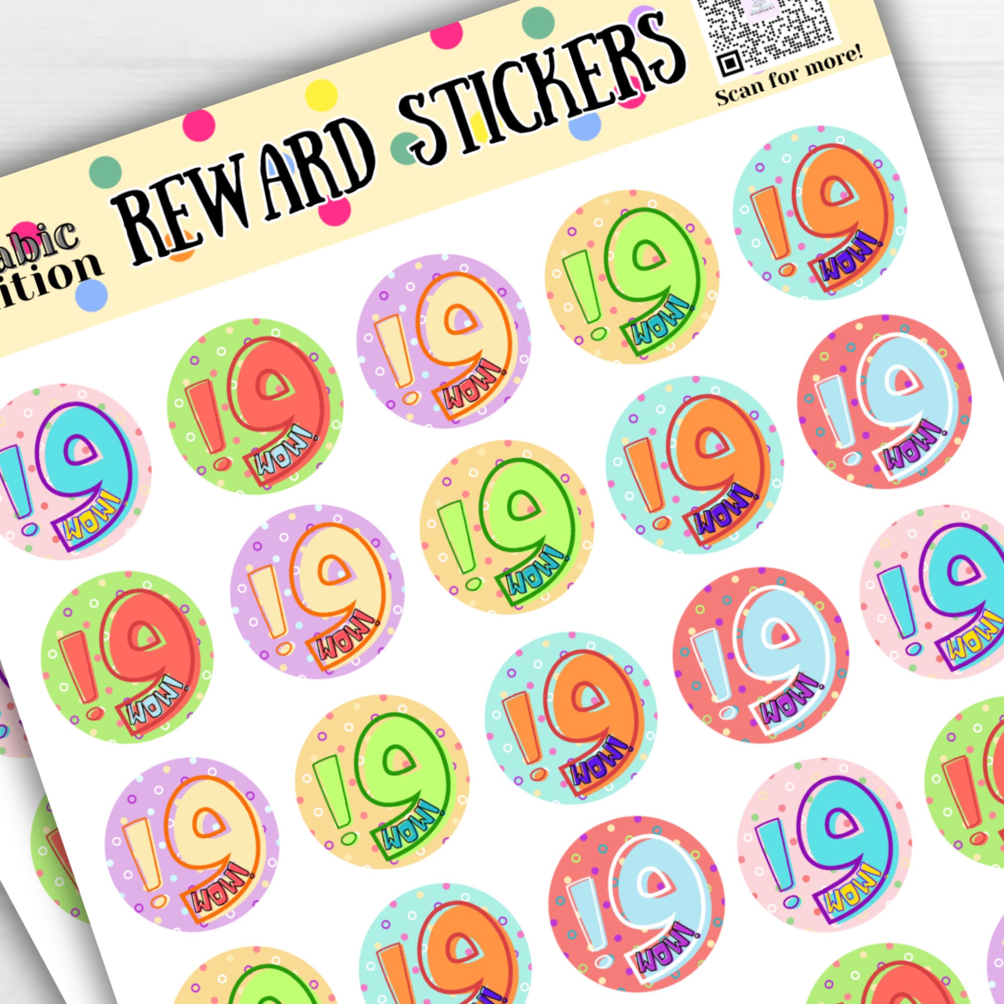 Arabic reward stickers sheet well done excellent good job stickers school stickers encouragement stickers Arabic stickers