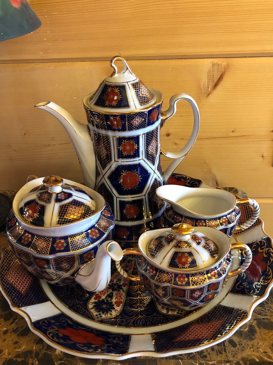 Vintage Chinese Tea Service Chinese Tea Set in the Style of - Etsy