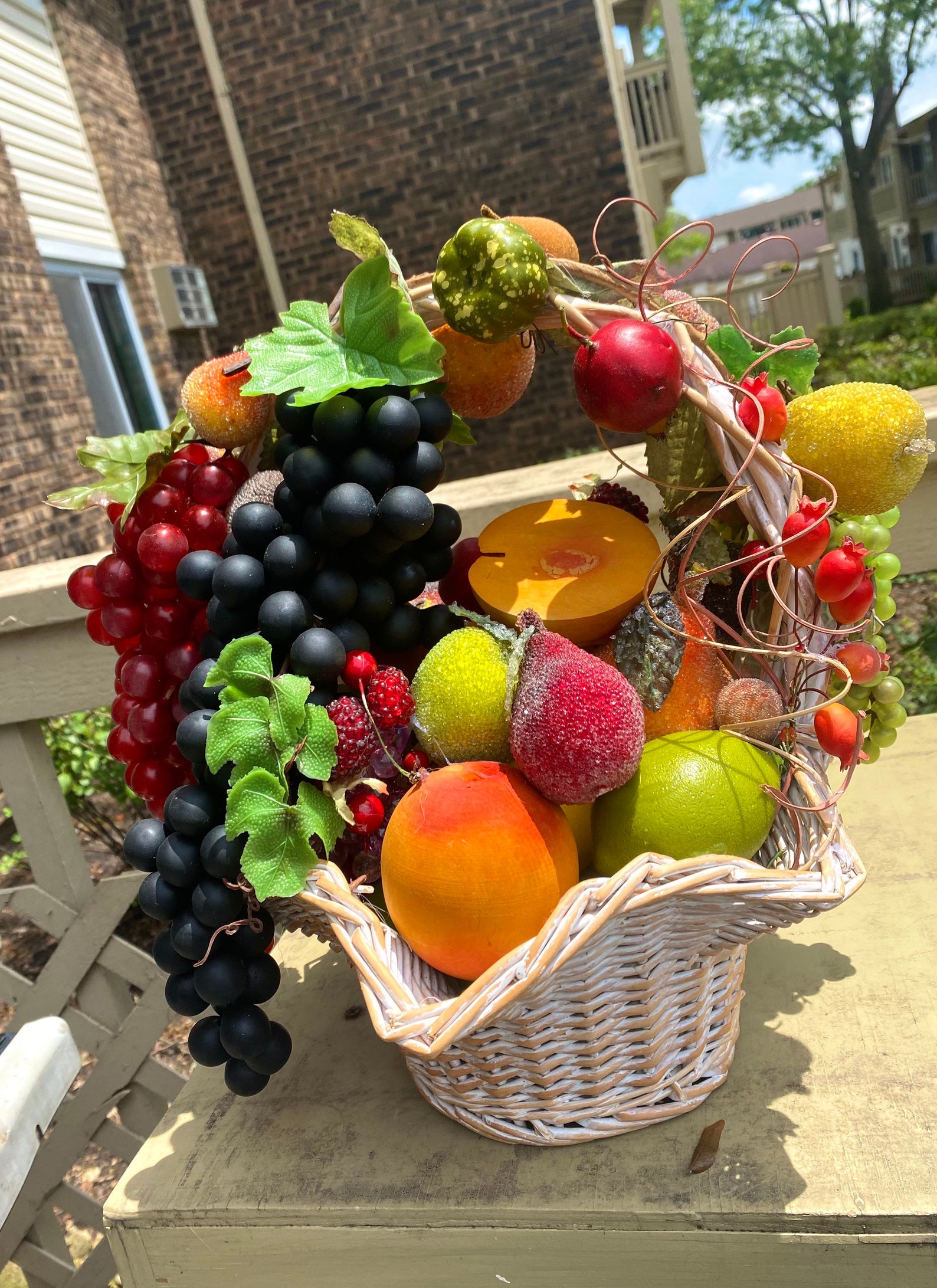 Fruit basket arrangement Etsy