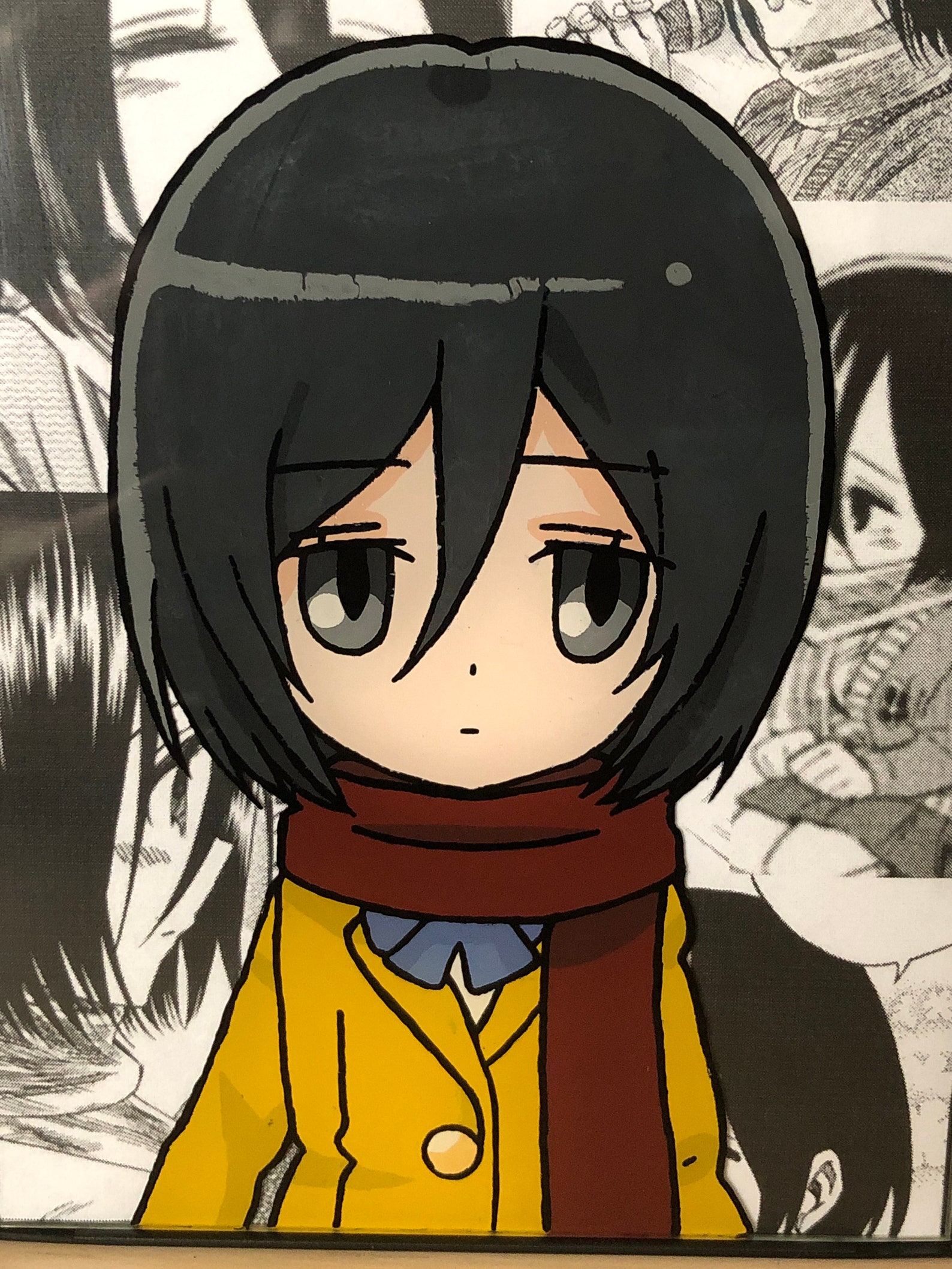 Mikasa Ackerman Anime Glass Painting Attack on Titans Etsy