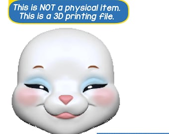 DIGITAL - Rushton Doll Sleepy Bunny Art Doll Face STL - 3D Printable file