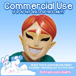 DIGITAL STL 3DPRINT file - Happy Mask salesman | Majoras Mask | Digital STL | File for 3D Printing | 3D Model | Cosplay | Decor | Handmade