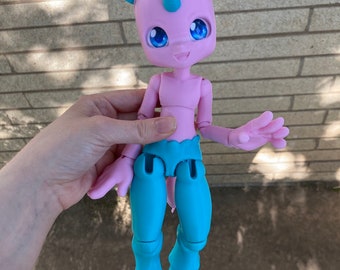 KABBIT BJD Funky Kabbit: PLA 3D Printed 20-22cm - 3D Printed Ball Jointed Doll