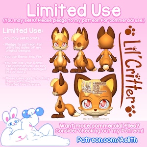 1-24-2025 Update: DIGITAL .STL - "Lil Critter" 26-28cm - 3D Printed Ball Jointed Doll