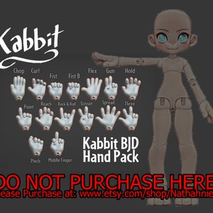 READ DESCRIPTION - Additional Posed Hands for Kabbit