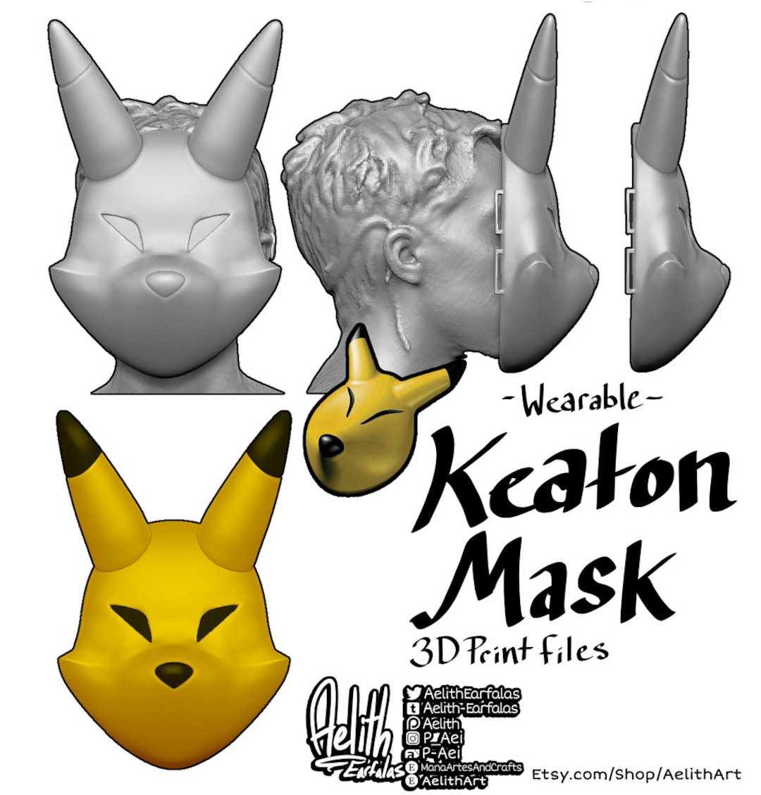 DIGITAL STL 3DPRINT File Keaton Mask Majoras Mask Digital STL File for
