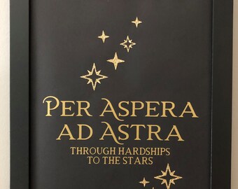 Per Aspera Ad Astra Temporary Tattoo Sticker set of 2 - Etsy
