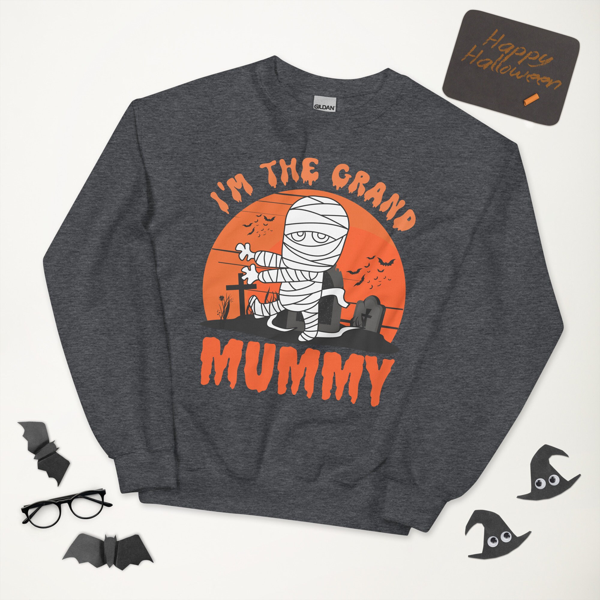 Discover Grandma Halloween Sweatshirt, Im The Grand Mummy, Nana Sweater, Funny Grandmother Halloween Gift, Spooky Season Shirt, Fall Gifts For Granny