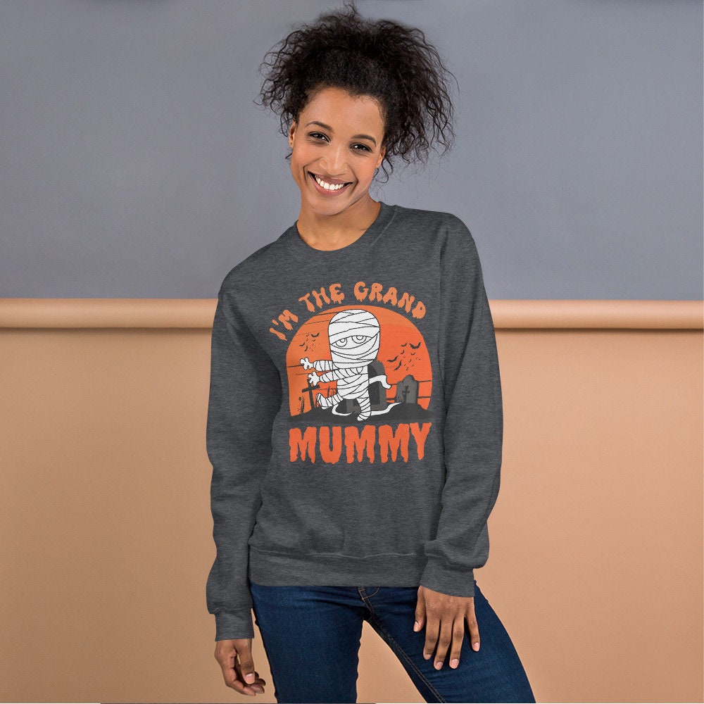 Discover Grandma Halloween Sweatshirt, Im The Grand Mummy, Nana Sweater, Funny Grandmother Halloween Gift, Spooky Season Shirt, Fall Gifts For Granny