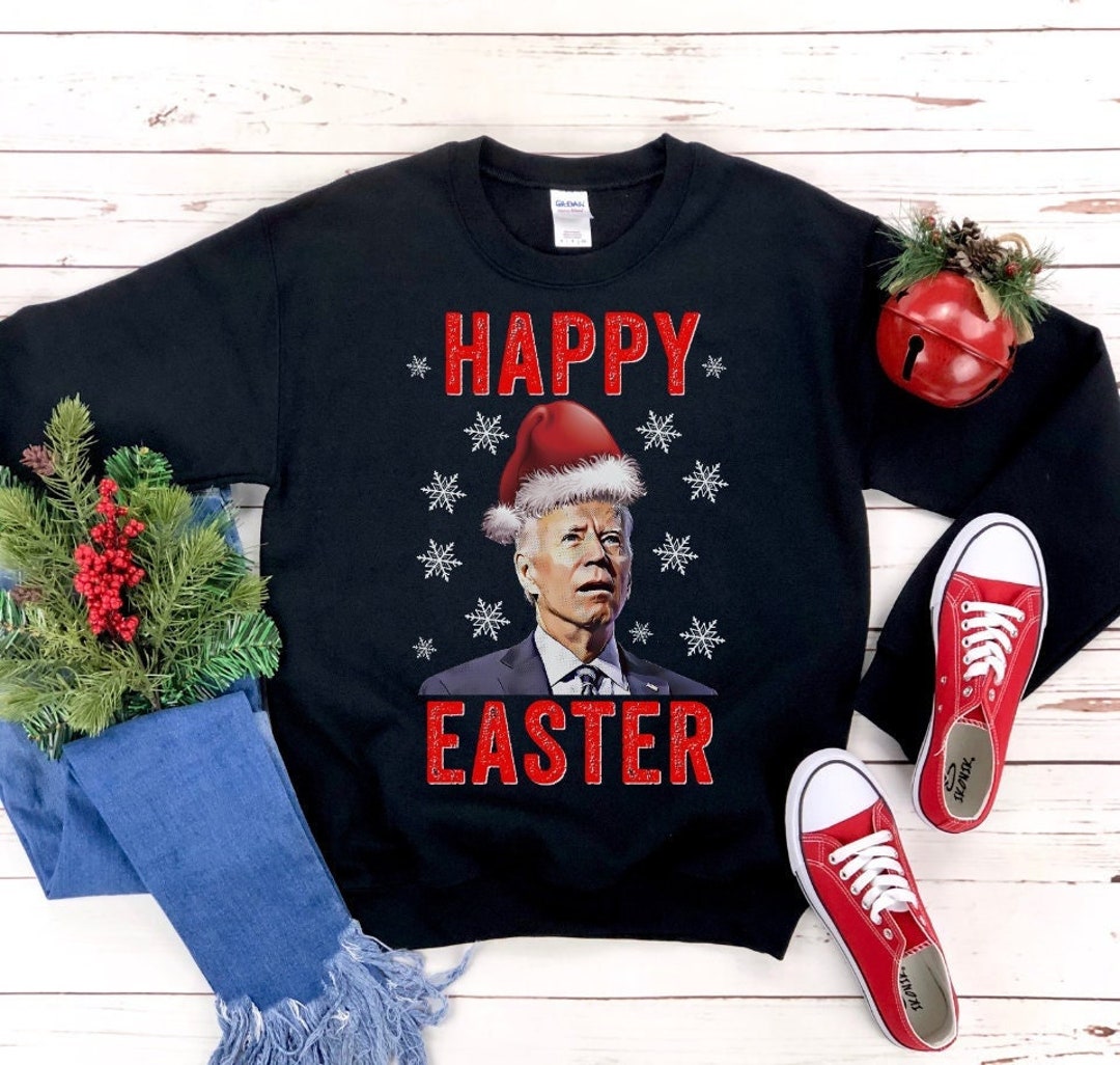 Ugly Christmas Sweater Christmas Sweatshirt Biden Xmas - Etsy Ireland