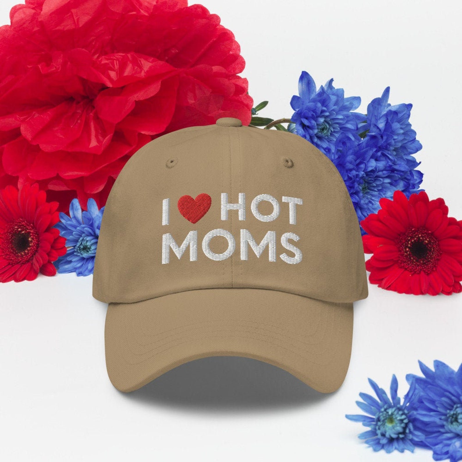 I love hot moms embroidered hat Funny hot moms hat hot moms Etsy
