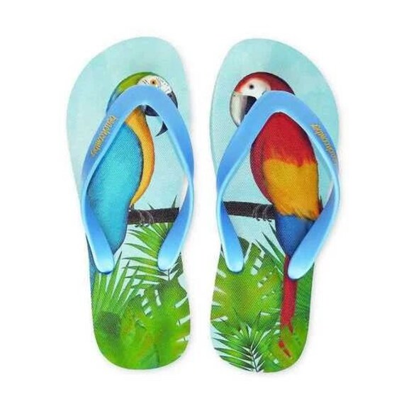 Tropische Blume Flamingo Flip Flops – Leichte Hausschuhe Für Damen & Herren, Größe M, Perfekt Für Strand, Pool & Zuhause