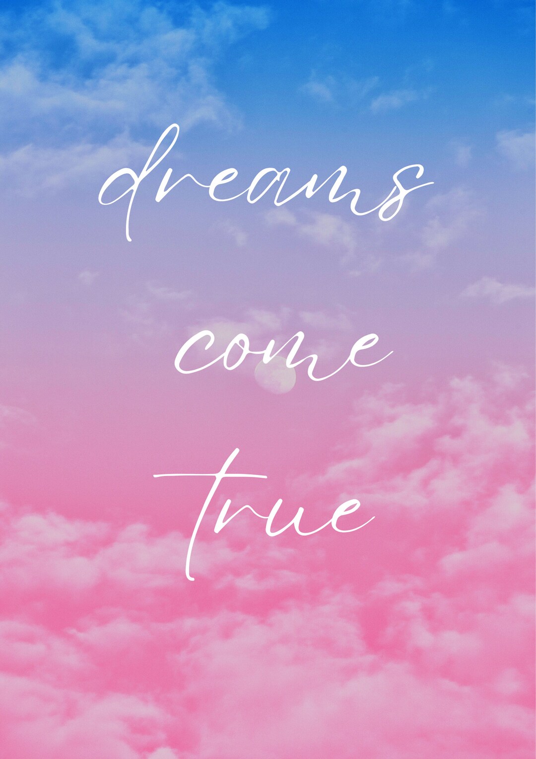 Poster Dreams Come True - Etsy