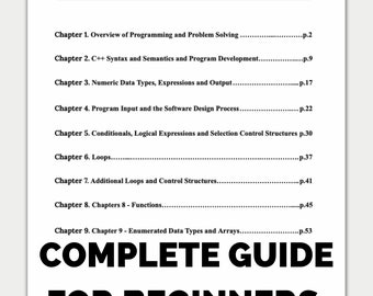 COMPLETE C++ GUIDE to Learn the Concepts of Coding Programming Computer Science