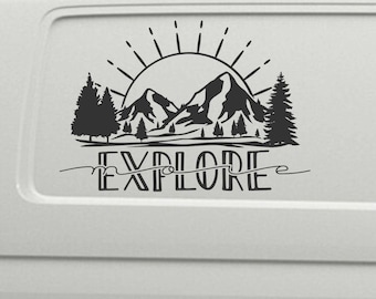 ¡OFERTA! Explora más calcomanías para furgonetas: pegatina para vehículos camper de montaña