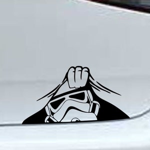 Vistazo de Stormtrooper, calcomanía para auto, calcomanía divertida para auto, calcomanía para SUV, calcomanía para camioneta
