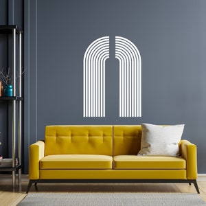 Halber Boho Bogen, Geometrische Elemente Wandtattoo, Wandtattoo Home, Wandtattoo Büro, Wanddekor für zu Hause
